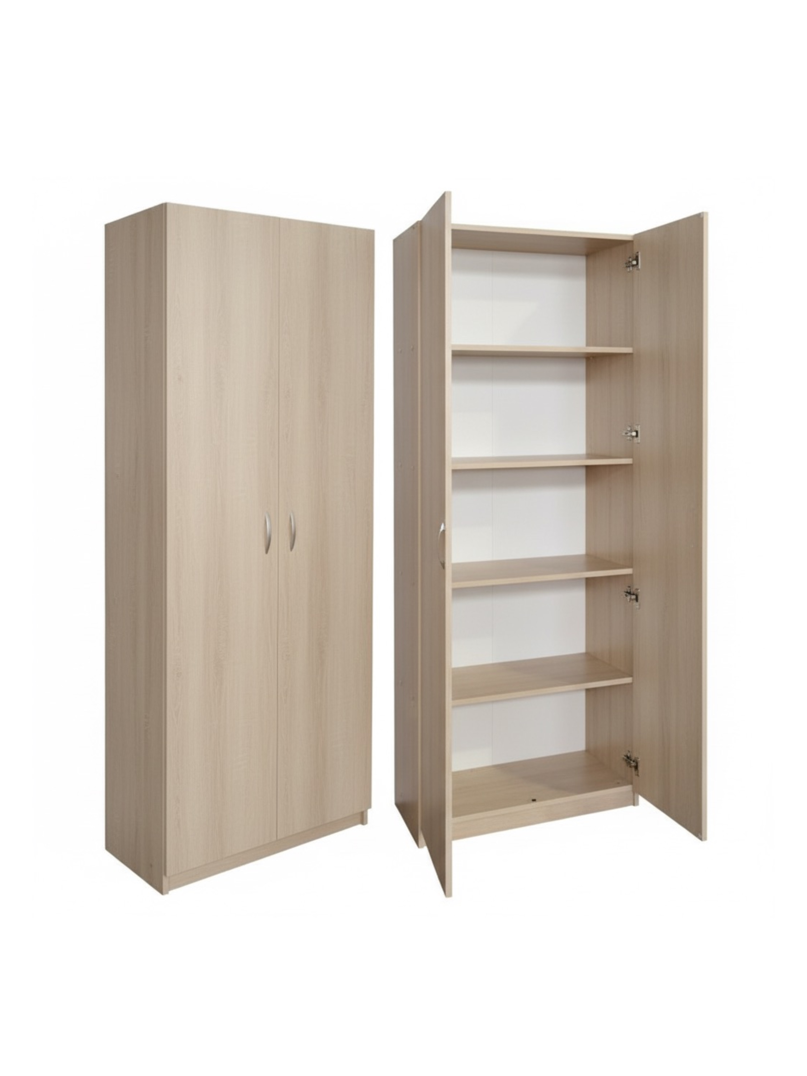 Шафа книжкова закрита 2-дверна, 4 полиці (5 ніш), 802х403х1816, АНШАР ГРУП (0631)